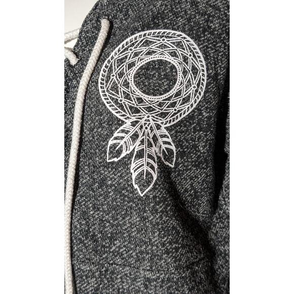 No Boundaries Dream Lace Up Long Sleeve Top Pullover Sweatshirt Medium - Picture 4 of 5